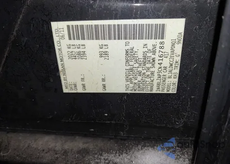 2012 Nissan Altima 3.5 Sr z USA, uszkodzony, nr VIN 1N4BL2AP3CN416788